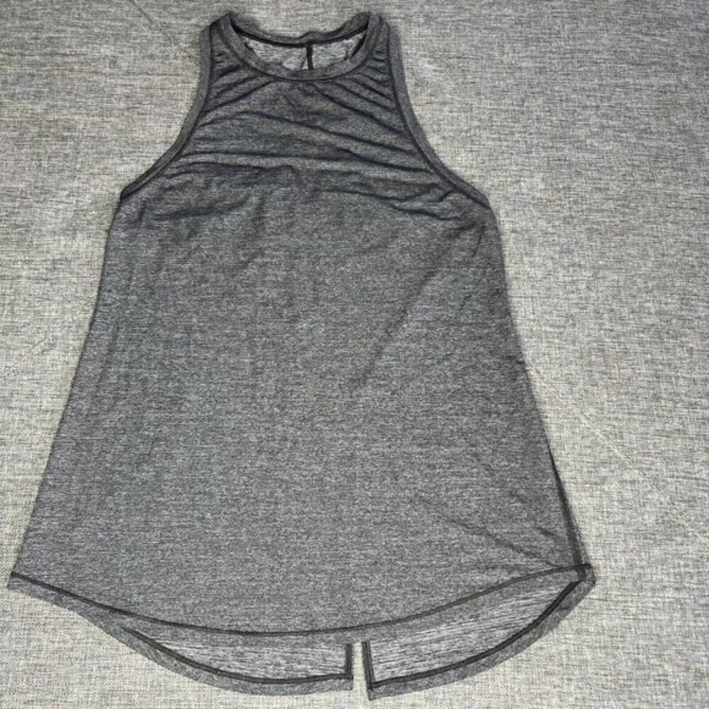 Lululemon Hot Like Agni Singlet Heathered Black Tank Top Racerback Unknown Size